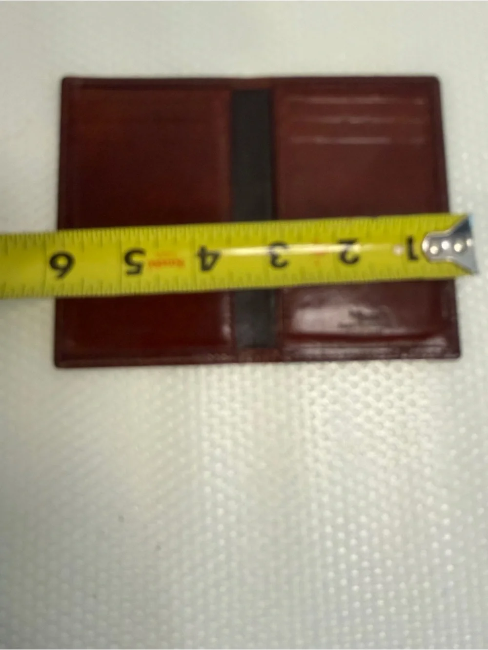 Bosca Brown Leather Money Clip Wallet with Black Trim